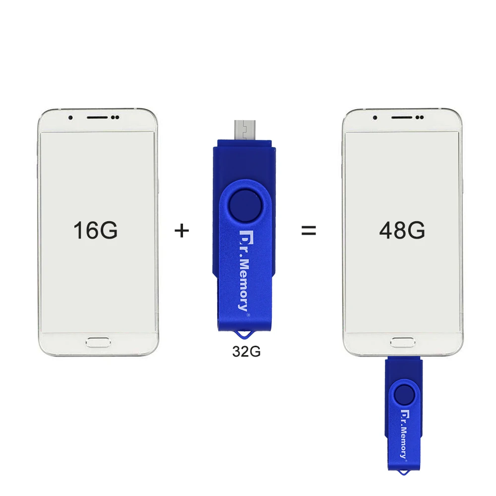 OTG USB флеш-накопители 64 ГБ для планшетов на Android, цветной металлический OTG флеш-накопитель для мобильного телефона, 32 ГБ, 4 ГБ, 8 ГБ, 16 ГБ, флеш-накопитель, карта памяти