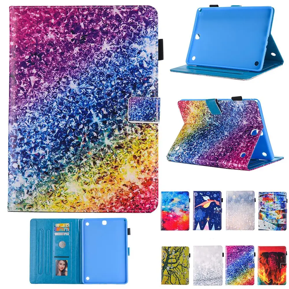 Чехол-подставка из искусственной кожи с рисунком слона дракона дождя для Samsung Tab A