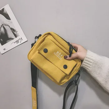 

2019 summer new hot fashion letters canvas handbags for women female casual zipper soft shoulder bags messenger bags