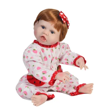 

Full vinyl silicone reborn baby girl dolls gift 23"57cm fake baby real doll reborn Bebes reborn menina bonecas juguetes