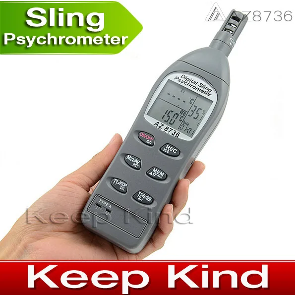 AZ8736 Hygrometer single K Digital Sling Psychrometer temperature
