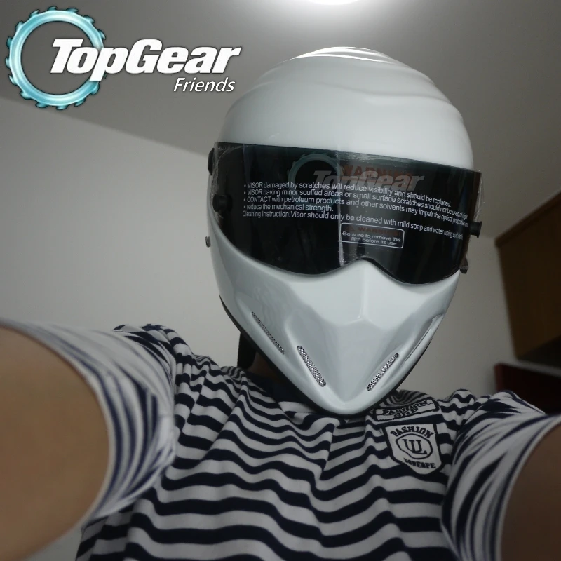 Для Top gear шлем Стига Casco De Motocicleta с черный с козырьком/Capacete как Симпсон свинья/белый мотоциклетный шлем I'm Stig