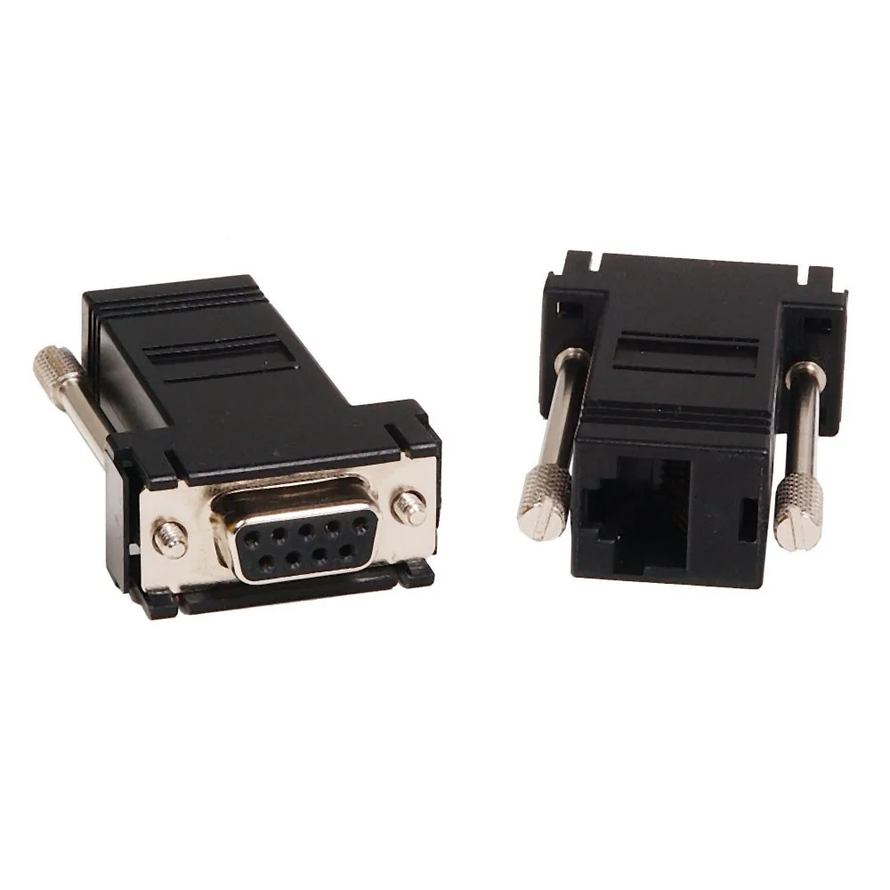 PENGLIN 5 Adattatori DB9 Maschio E 5 Femmina A RJ45 - Kit Completo Per Collegamenti Seriali Su Rete Ethernet - 5