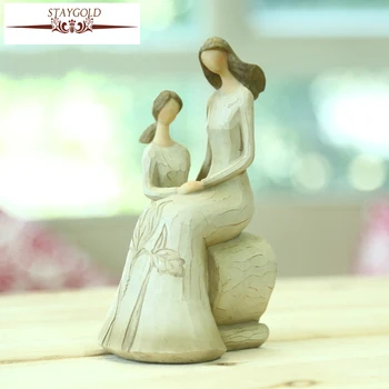

Parental Mother And Sisters Angel Ornaments Resin Crafts Window Display Home Decoration Accessories