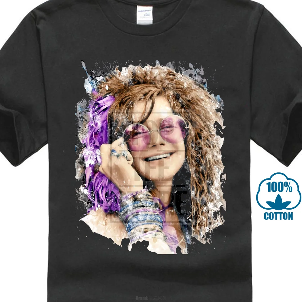 

Janis Joplin Color Summer Casual Man T Shirt Good Quality O-Neck Teenage T-Shirt