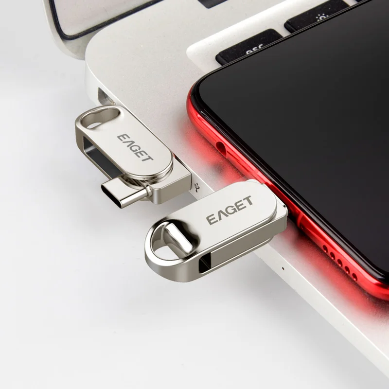 USB флеш накопитель Eaget CU30 32 Гб 64 128 ГБ металлический Type C мини диск cle Usb 3 0 usb флешка