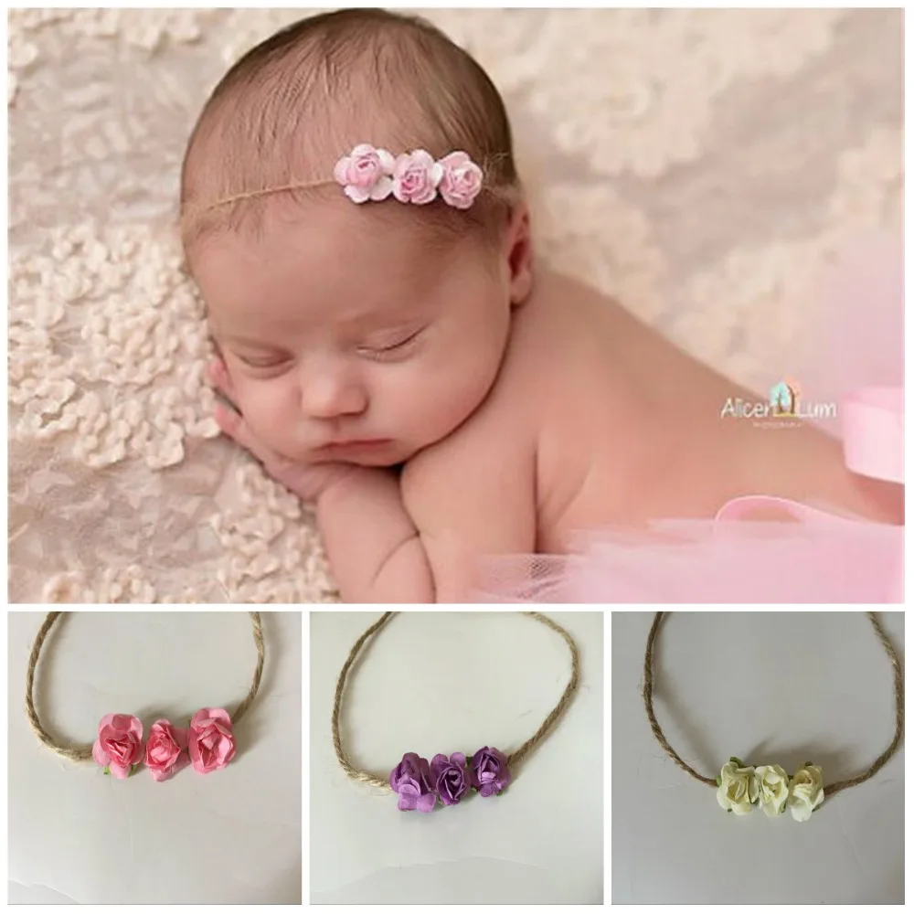 Little Baby Girl Photography Headbands Props Newborn Baby Girl Picture  Photo Shoot Hair Band Accessories bebe Fotografie Props