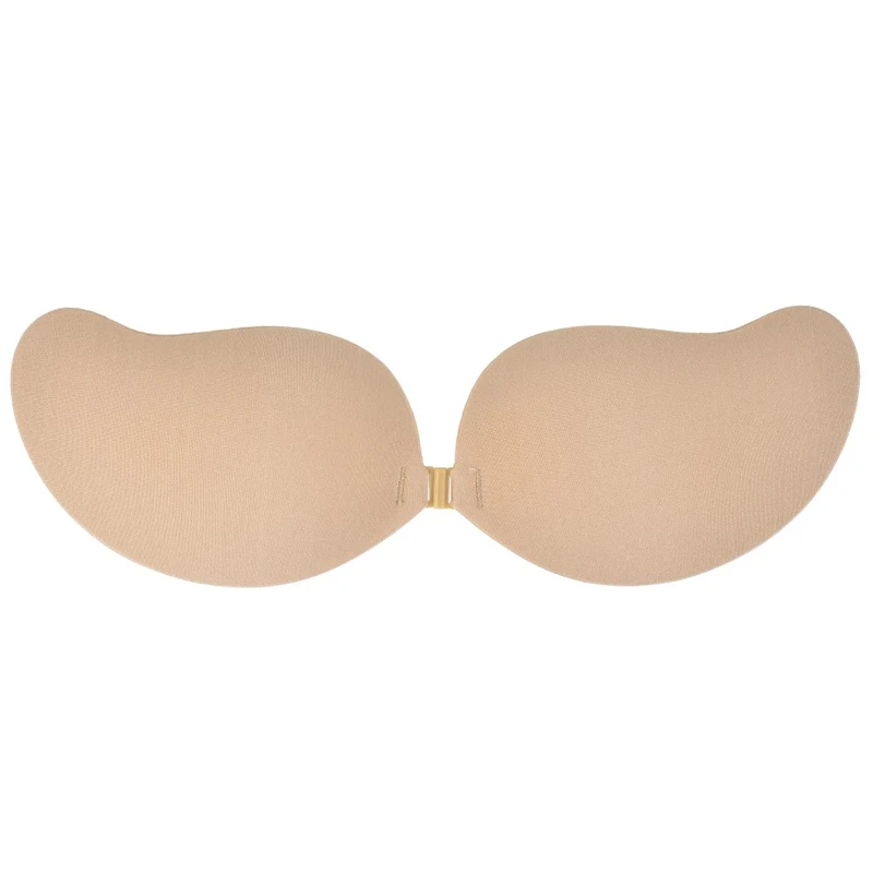 DeRuiLady Sexy Wireless Stick On Lingerie Push Up Bra Self Adhesive  Strapless Front Closure Gel Invisible Silicone Women Bras