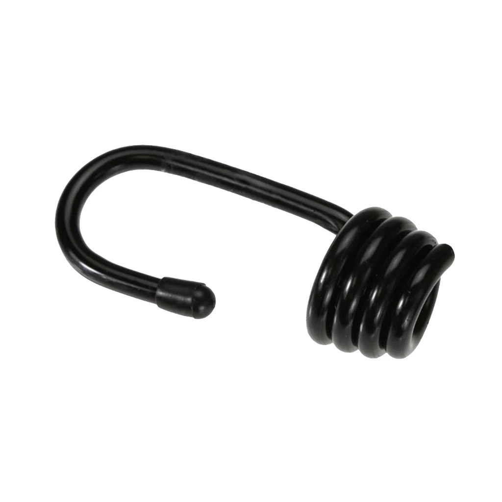 2pcs Black Coated Steel Hook End for 8mm Elastic Bungee Rope Shock Cord camping equipment