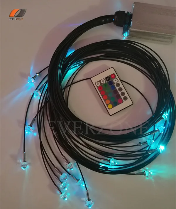 

5w LED Light Source 2mm Optic Fiber Lighting Star Sky Ceiling 40pcs Length 0.5m+1m+1.5m+2m with 5pcs Crystal End Fittings