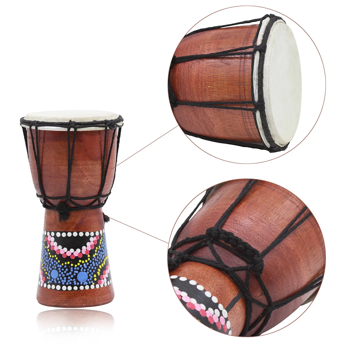 IRIN 1 Pc 4 дюйма Профессиональный Djembe Африканский барабан Bongo дерево хороший звук