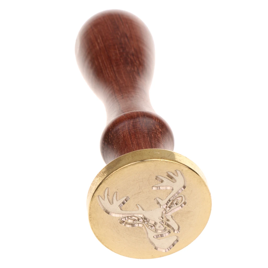 Classic Sealing Wax Seal Stamp Deer Without Body Designs for Xmas Party Greetings #17
