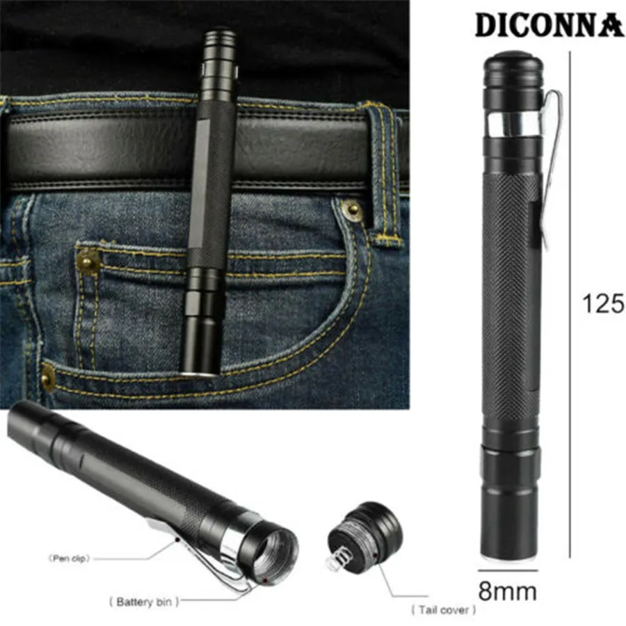 

Portable Pocket Tactical Flashlight Torch LED Pen Battery Rechargeable Light