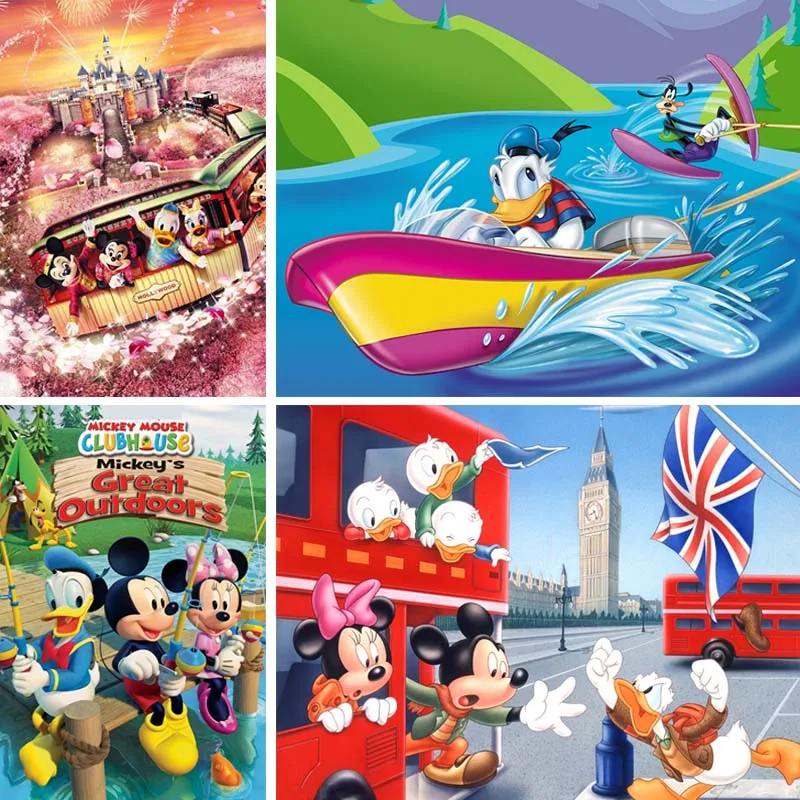 

Cartoon Diamond Painting Mickey Full Square 5d Diy Diamant Painting Donald Duck Animal Diamond Embroidery Scenery Home Decor X26