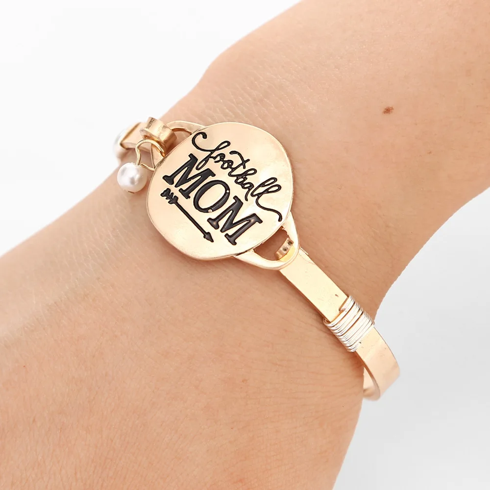 203036-6 FOOTBALL MOM BANGLE (