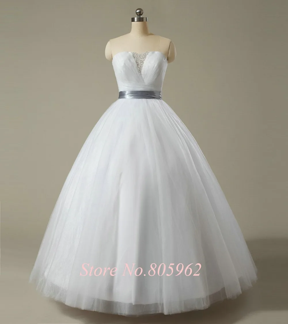 In stock simple wedding dresses fast ship sweetheart floor length