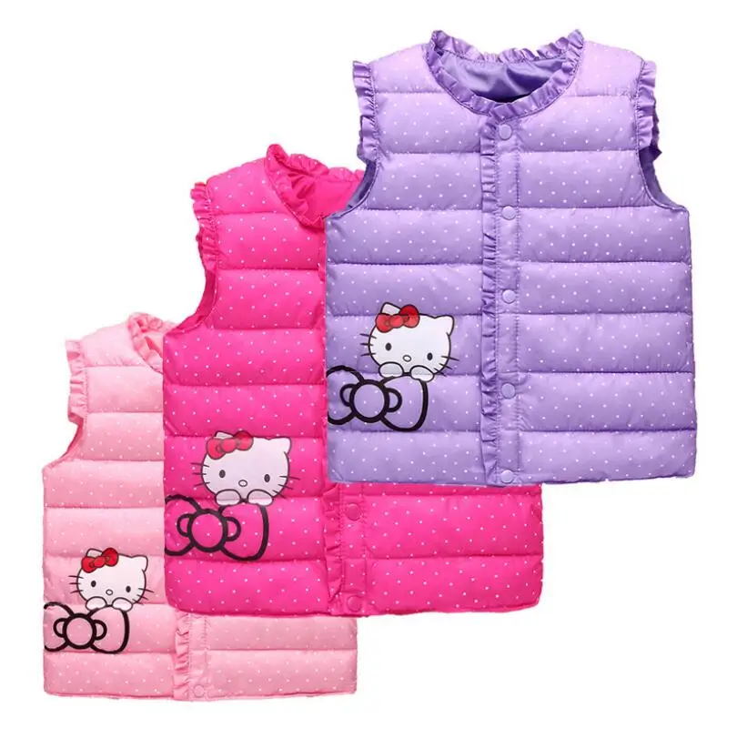 Hot salets!2 7 yrs,children vest,baby girls autumn winter fashion