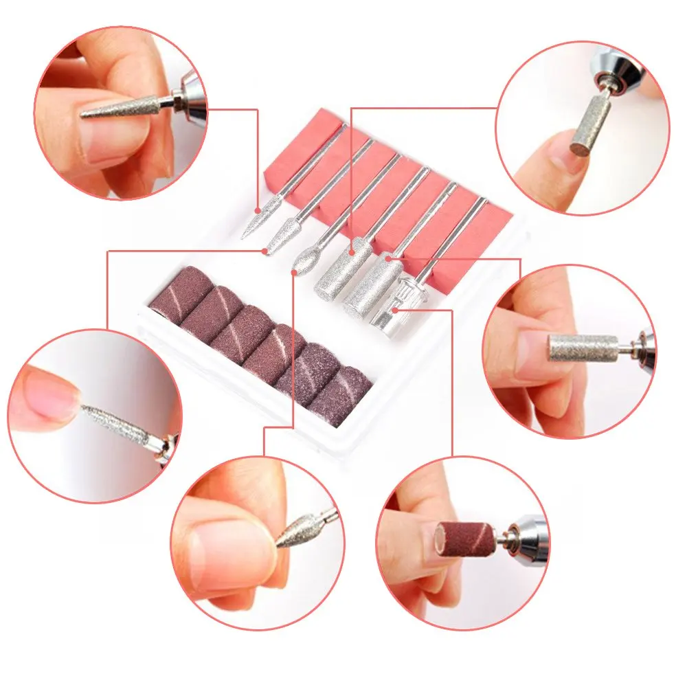 Elétrico para a Máquina de Manicure Máquina da Broca do Prego Feecy Electric Unha Broca Profissional Manicure Grupo Máquina Aparelho 10 Brocas elétricas p manicure e acessórios
