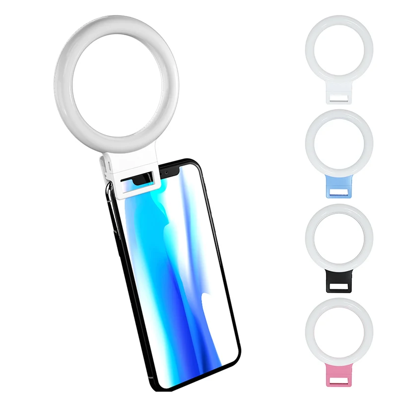 Светодиодный кольцевой светильник для селфи с USB зарядкой дополнительное