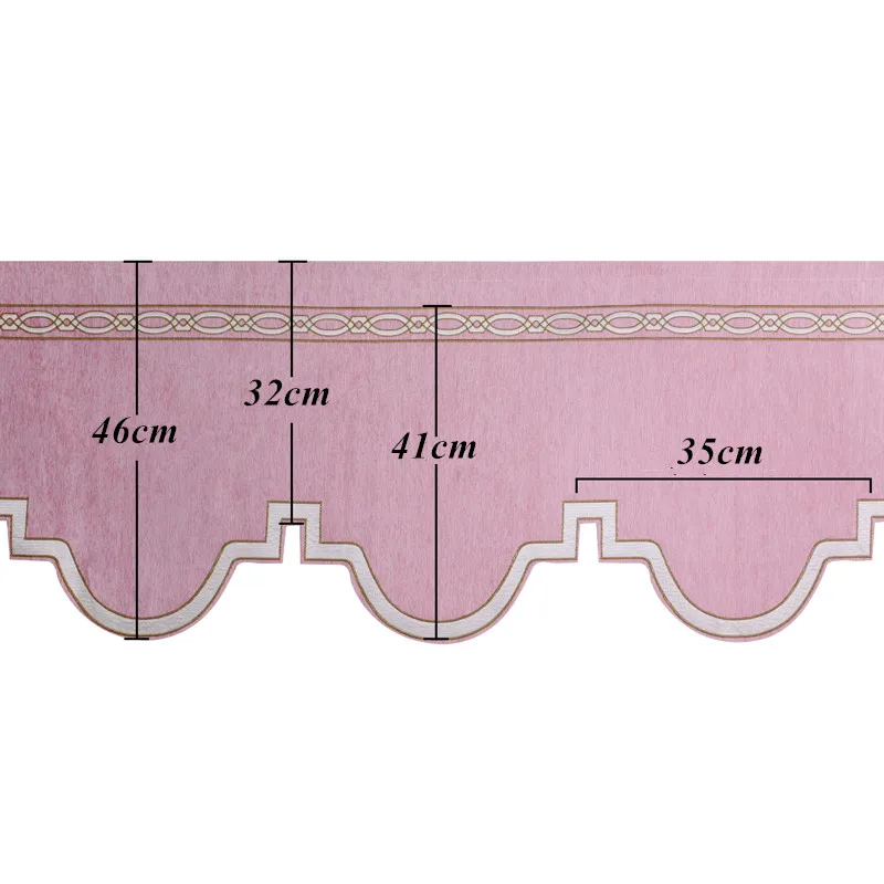 Qgvish 46 см в ширину, шенилл, короткие занавески, ткань, сделай сам, балдахин, сценический, для спальни, гостиной, дивана, декор для окна, занавески, аксессуары