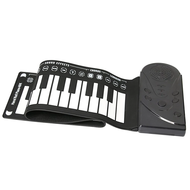 Портативный Гибкий цифровой клавиатуры фортепиано 49 клавиш тонов ритмы электронный рулонное пианино игрушки YS-BUY