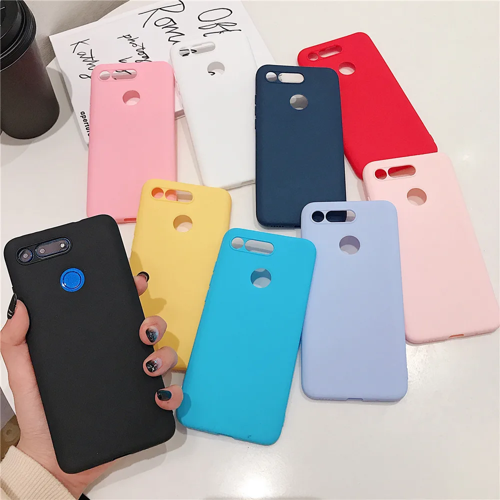 

For Huawei Y5 Y7 prime 2018 P9LITE Candy Color TPU Soft silicone cover for Honor 7A Pro Y5 Y6 II GR5 6C 7C 10i 20 Pro case Coque
