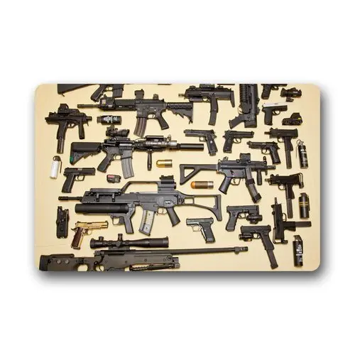 Doormat Personalize Decor Carpets ? Door Mats Firearms Guns Doormats