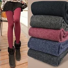 Женские кашемировые леггинсы из искусственного бархата, вязаные Толстые Леггинсы с высокой талией, бесшовные эластичные штаны, шерстяные леггинсы из альпаки