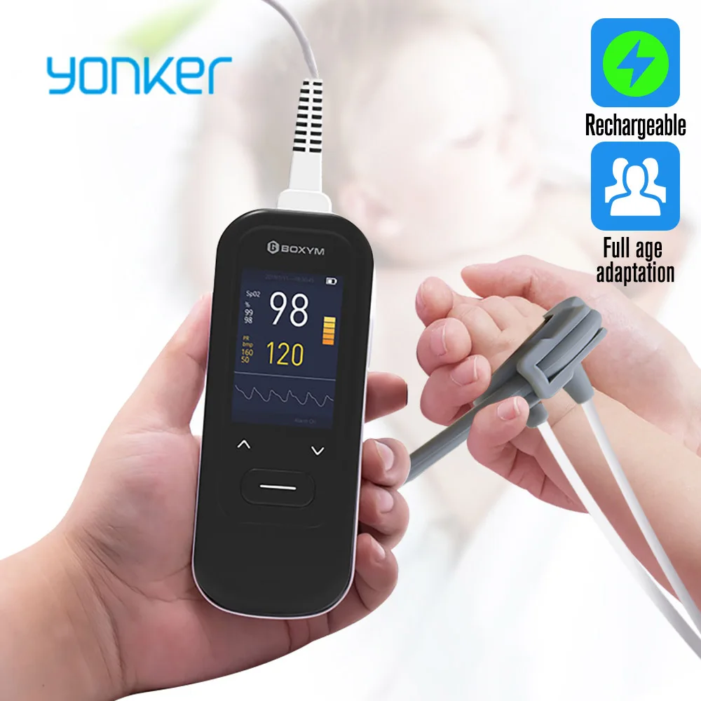  Yonker Medical Handheld Pulse Oximeter Portable Rechargeable blood oxygen Heart Rate Monitor For Ad
