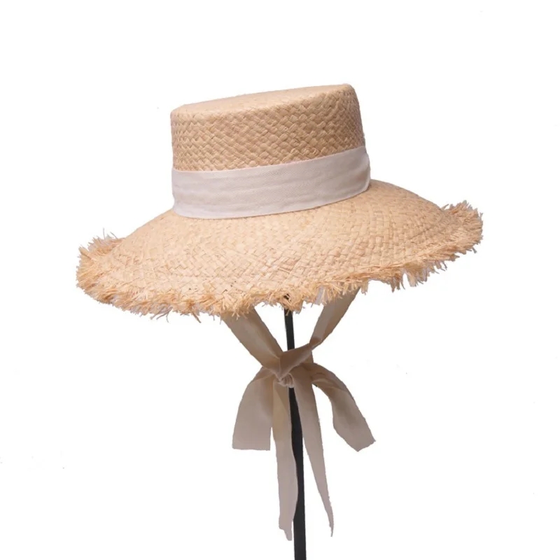 Модная Летняя женская складная шляпа от солнца из натуральной рафии с полоской, широкополая шляпа с широкими большими полями, Пляжная однотонная Кепка с защитой от ультрафиолета