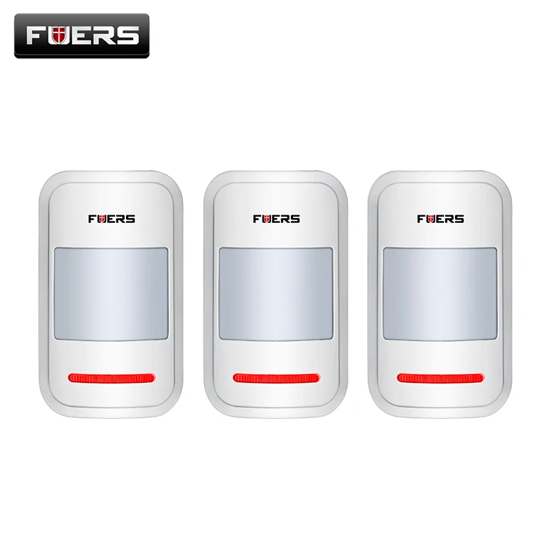 FUERS 3 шт./лот 433 МГц беспроводной PIR датчик движения Встроенная антенна инфракрасный детектор сигнализации для Wifi GSM PSTN домашняя сигнализация