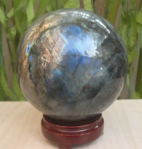 

WW 06016 NATURAL Labradorite Crystal Sphere Ball Gem Stone reiki