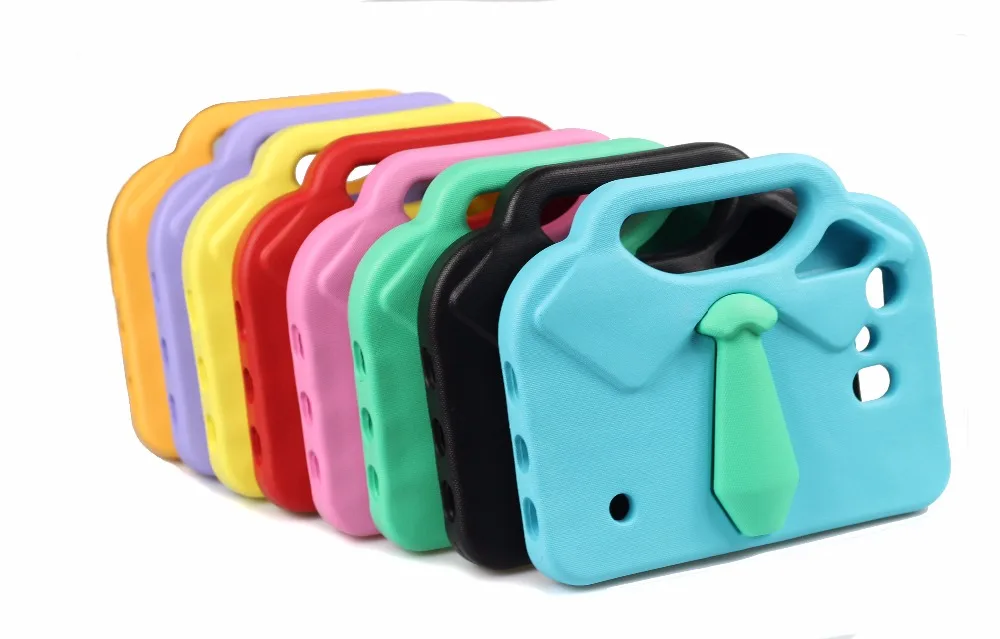 Kids Cartoon EVA Shockproof Case for Samsung Galaxy Tab 3 4 7.0 P3200 T210 T230 T235 T110 T116 3D Tie rack safe cover+stylus pen