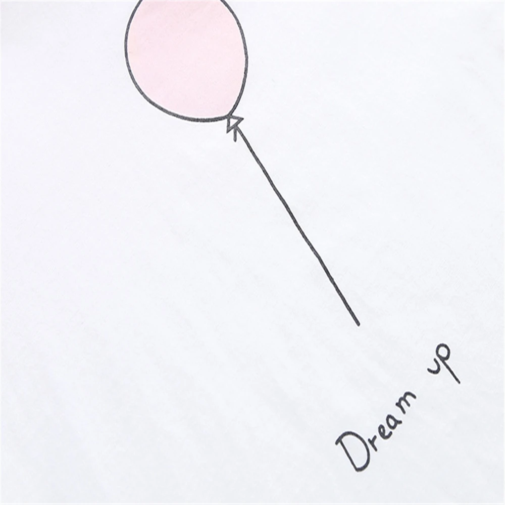 Daddy Chen/Летняя футболка с воздушным шаром Dream Up модный топ короткими рукавами и