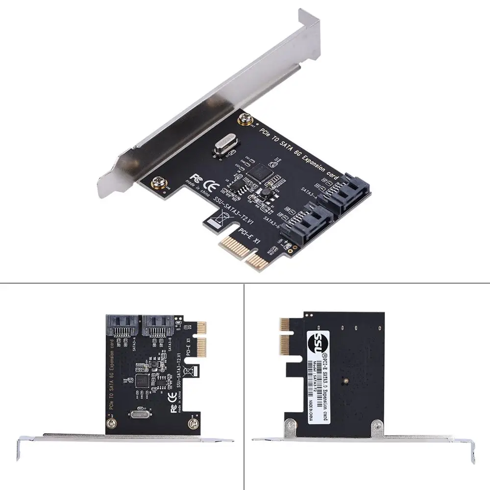 1X 4X 8X 16X PCI E карты Express к SATA 3 0 2 порта III 6 Гбит/с расширительные платы адаптера