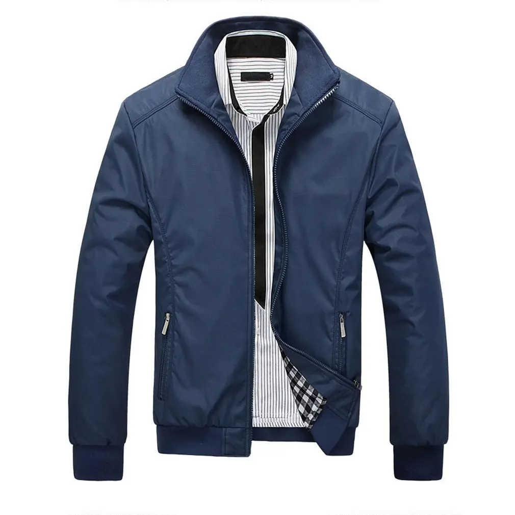 Men's Casual Blue Jackets 2017 Thin Type Men Slim Fit Coat Autumn