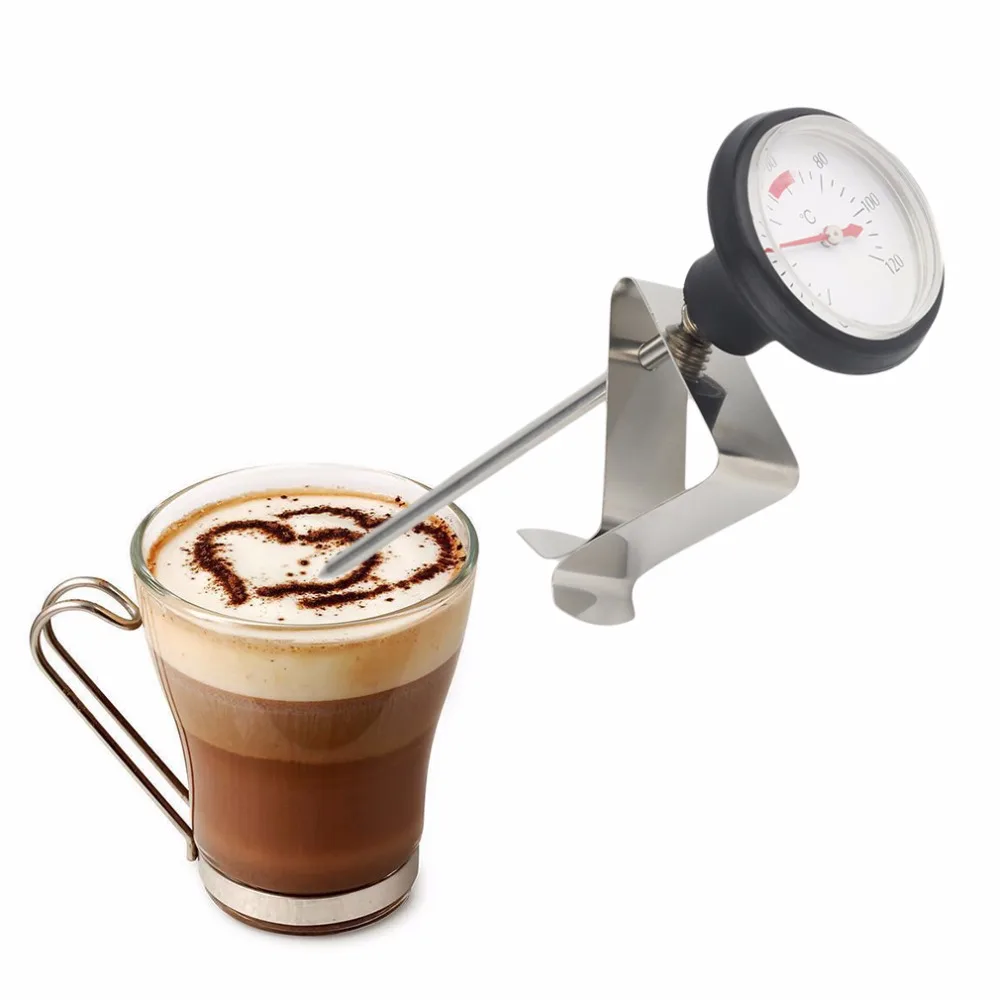 

Coffee Thermometer Clip Arrival Stainless Steel Espresso Milk Frothing Milk Frothing Candy Lique Probe Kitchen Baking Tool