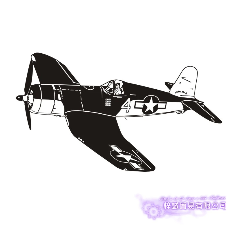 Airplane Sticker Vehicle Decal Classic Aircraft Posters Vinyl Wall