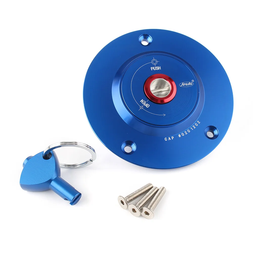 

GSXR1000 GSXR600 GSXR750 Fuel Filler Cover Gas Tank Cap with Key For Suzuki GSXR 1000 600 750 & GS500 TL1000R GSX600F Blue