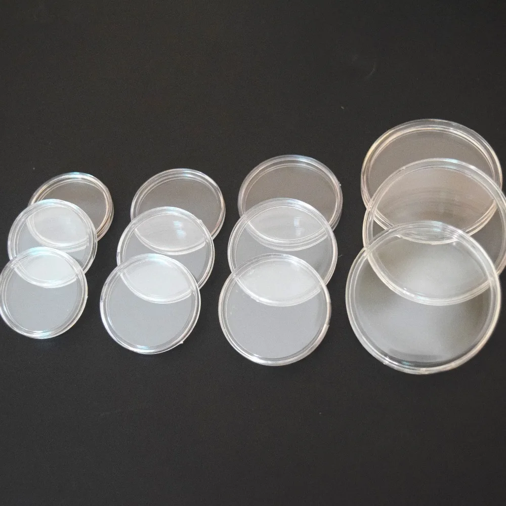 

10Pcs/lot 25mm/27mm/30mm/40mm Clear Coin Holder Capsules Cases Round Storage Ring Plastic Boxes 10 x Coin Capsules