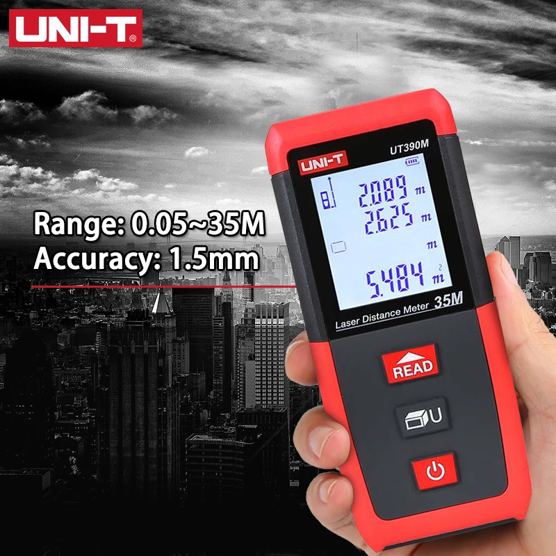 UNI-T UT390M Laser Meter Rangefinder Hunting 0.05-35M Min unit 1mm tape measure ruler Roulette tester tools