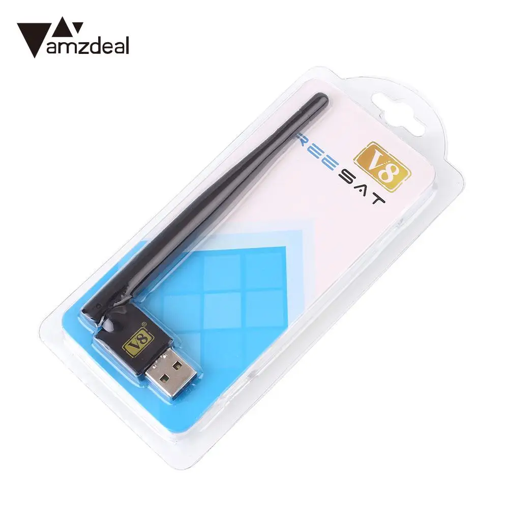 Мини Портативный USB 2 0 Беспроводная антенна Wi Fi донгл для спутникового ТВ