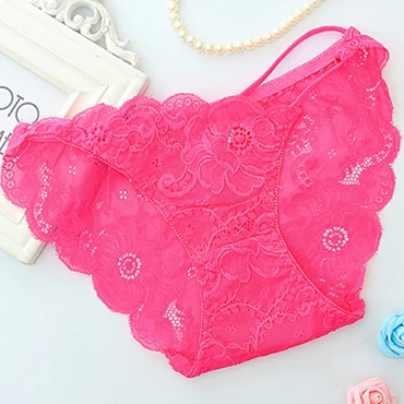 fushia 8812 L'bellagiovanna женское нижнее белье сексуальные бикини кружевные трусы с цветочками трусики с вырезом Бесшовные женские трусы бренд Bragas 8812n - Цвет: fushia 8812