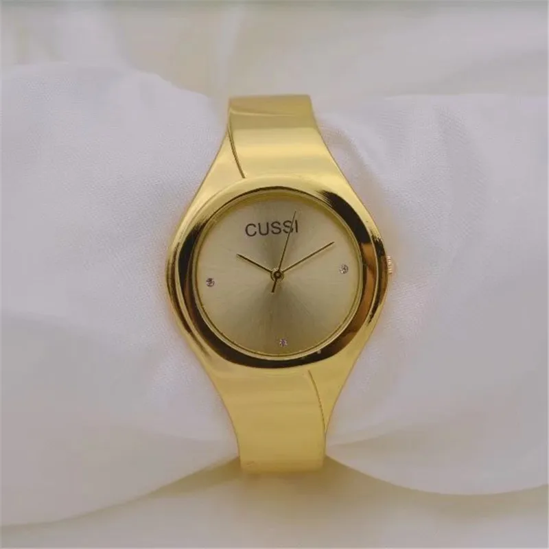 

CUSSI Golden Womens Bracelet Watches TOP Brand Luxury Ladies Dress Watches Quartz Wristwatches Clock Reloj Mujer Lover Gifts