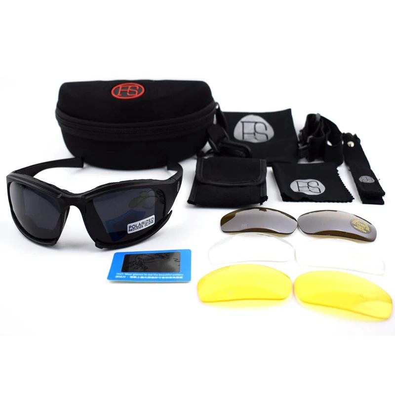 Tactical Glasses X7 Polarized Sunglasses Goggles Outdoor Men's Hunting Shooting Goggles Hiking Sport Glasses Eyewear 4 lens
