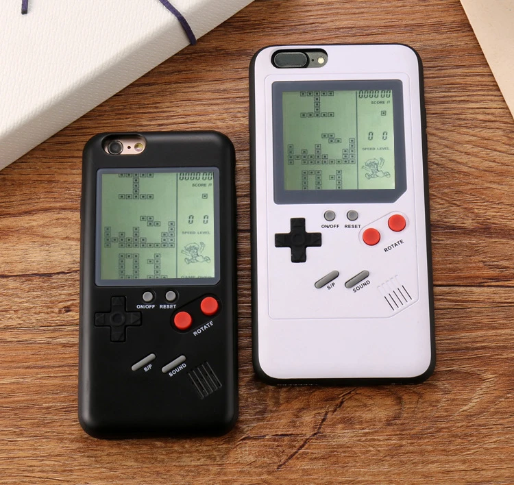  Ninetendo Gameboy Tetris Retro Game Console Phone Case For iPhone X 7 8 Plus Soft Protection Cover 