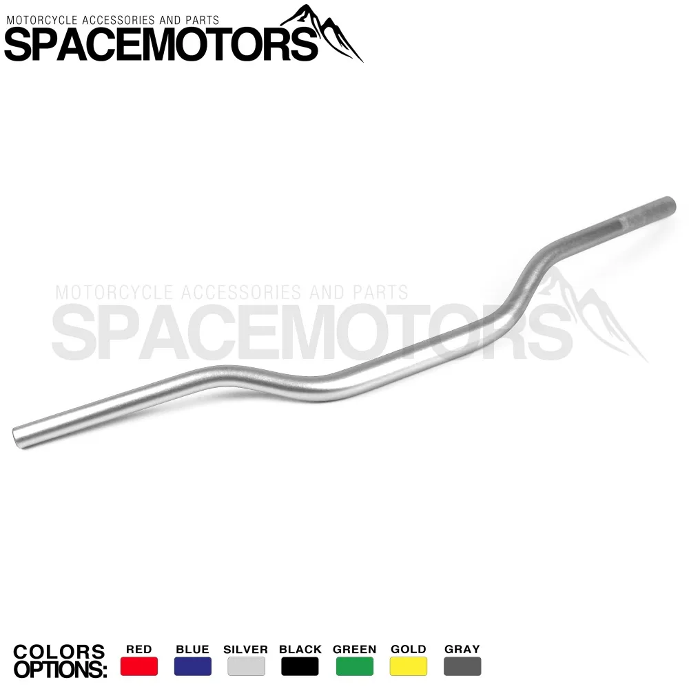 

Silver aluminium fat handlebar for offroad enduro cross pitbike dirtbike EXC SX SXF YZF XR XLR DRZ DR WR CR CRM 230 250 400