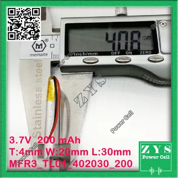 

3.7V 200mAh battery 402030 Lithium Polymer Li Po li ion For Mp3 DVD Camera GPS PSP bluetooth electronics size:4x20x30mm 042030