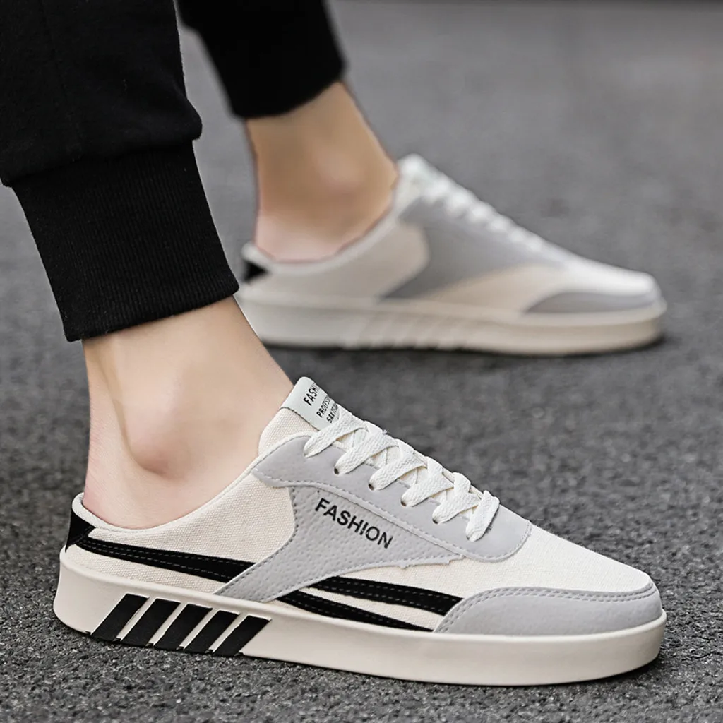 2019 summer canvas men's shoes business casual soft-soled comfortable wild big size loafers#N3 | Обувь