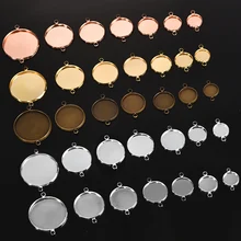 10 шт. 10/12/14/16/18/20/25 мм кабошоны круглые кабошоны Базовые разъемы Камея База оправа гнездо пустой DIY ювелирные изделия для кулон ювелирных изделий
